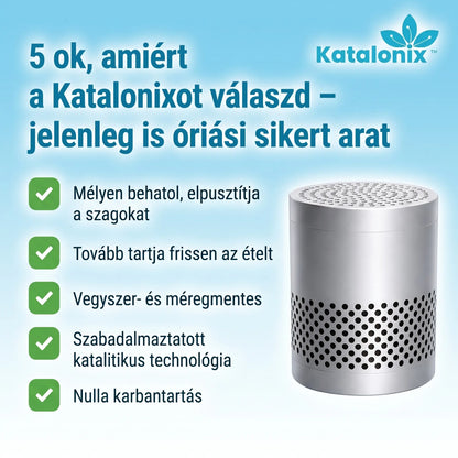 Katalonix Box – 10 évig működő nanokatalitikus szagtalanító hűtőbe, autóba, cipőtárolóba